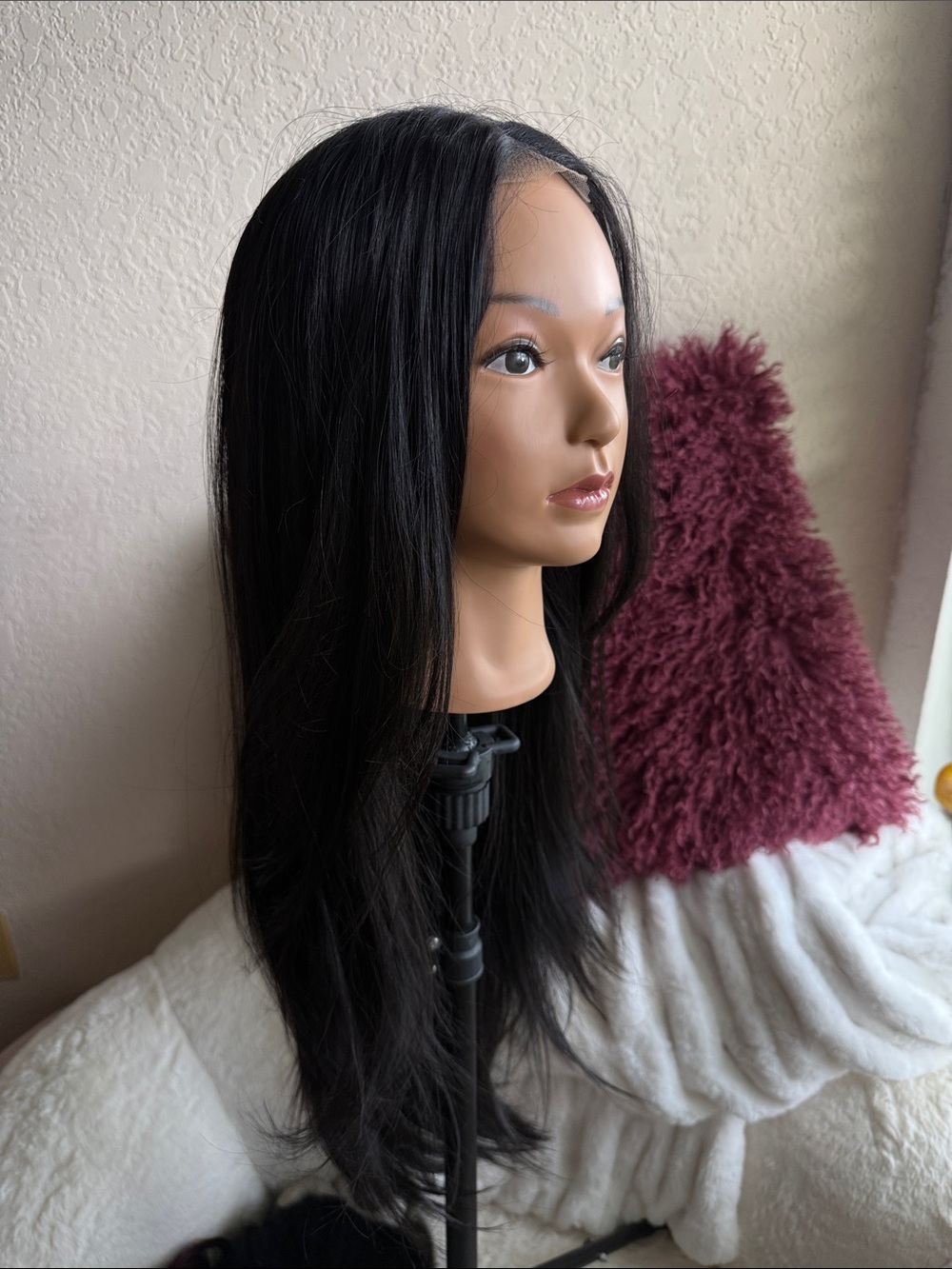 Natural Black 13x6 Glueless HD Lace Front Wig 26 inches brunette - Picture 4 of 8